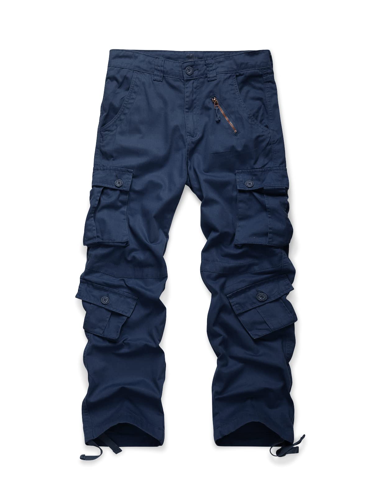 Men's Cotton Military Cargo Pants - 8 Pocket Tactical Work Pants for Outdoor Hiking, Camping & Casual Wear | Durable Camo Combat Pants for Men