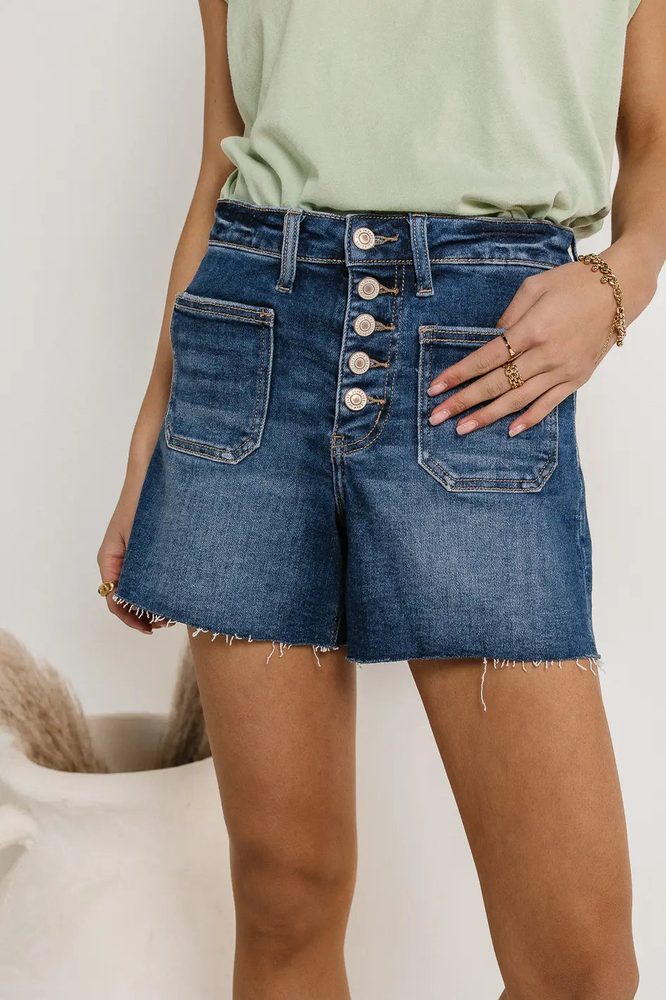 McKay Button Fly Shorts for Men - Classic Denim Shorts with Button Fly | Perfect for Casual Wear, Summer Outfits & Beach Vacations