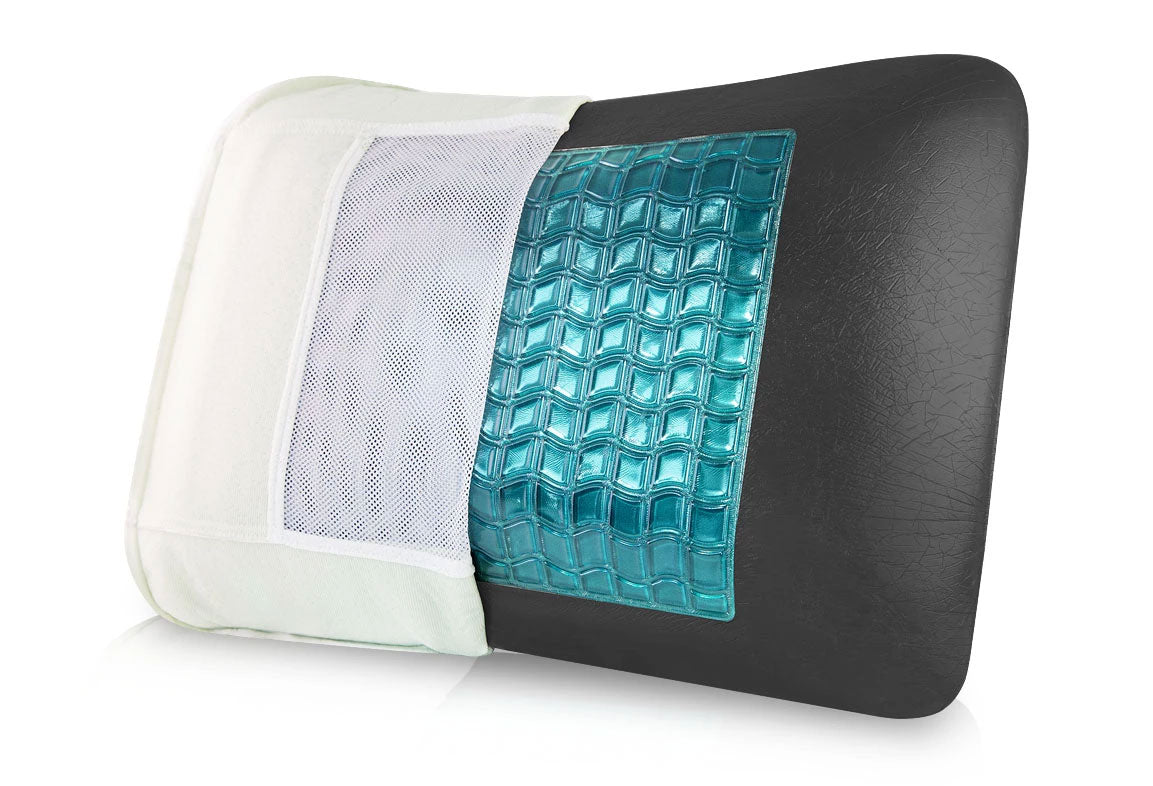 Hydro Cool Comfort Pillow - Cooling Gel Memory Foam Pillow for Neck Pain Relief & Hot Sleepers - Perfect for Side, Back & Stomach Sleepers - Stay Cool All Night