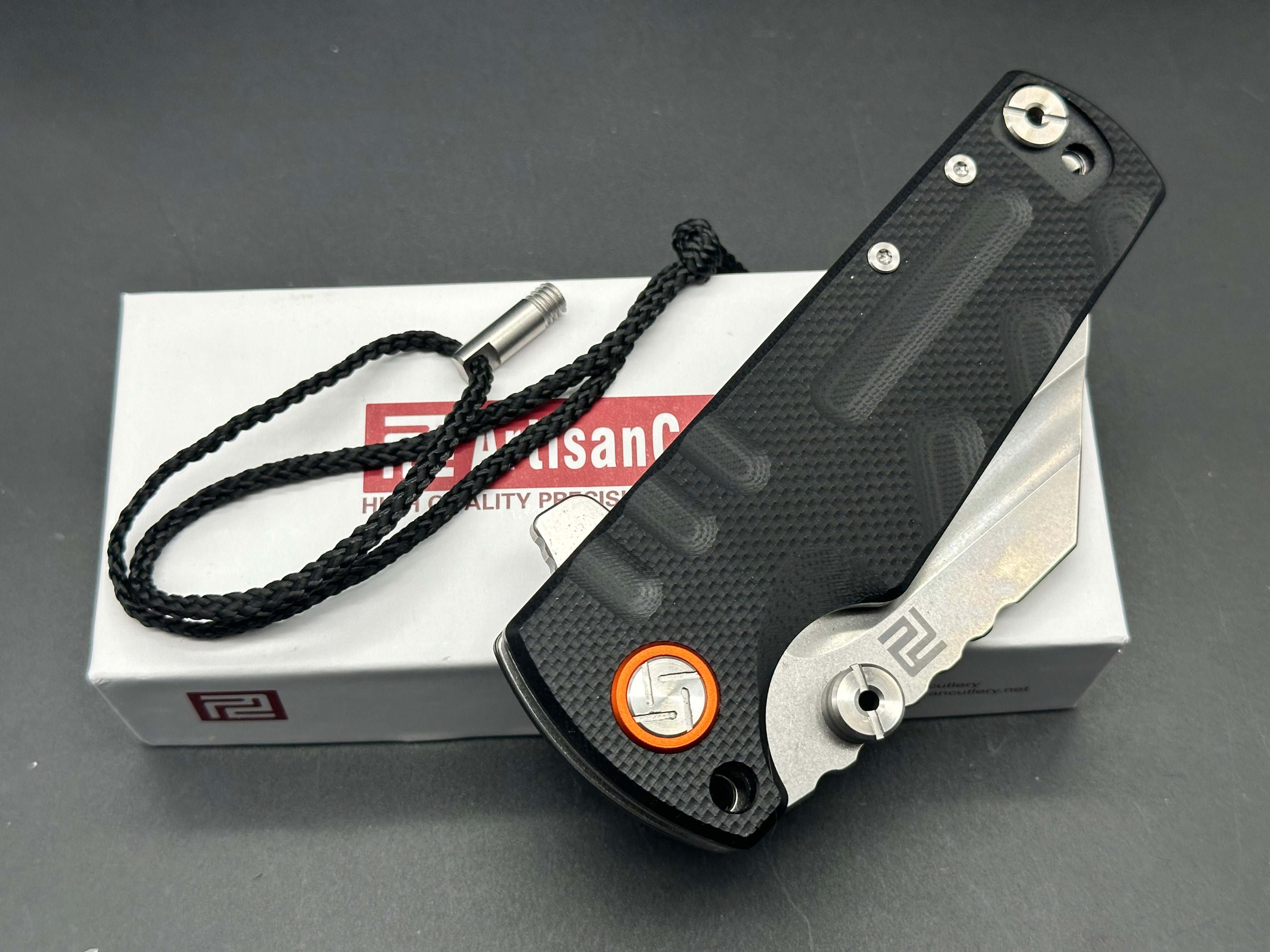 Premium Artisan Proponent Liner Lock Knife - Black G10 Handle & D2 Steel Blade | EDC, Outdoor, Camping, Survival Gear