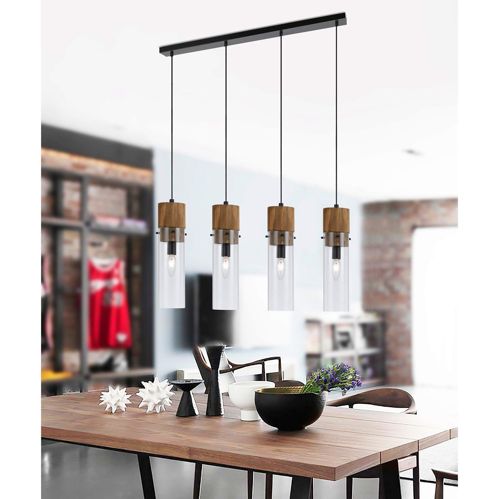 Cal Lighting 60W X 4 Spheroid Island Fixture - Modern Pendant Light for Kitchen Island, Dining Room & Commercial Spaces