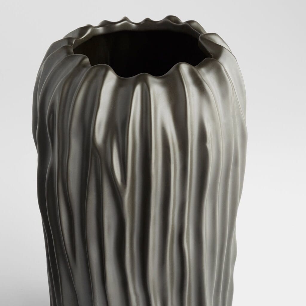 Cyan Design 11477 Abyssus Vase - Large Black Ceramic Vase for Home Decor, Wedding Centerpiece & Modern Interior Design