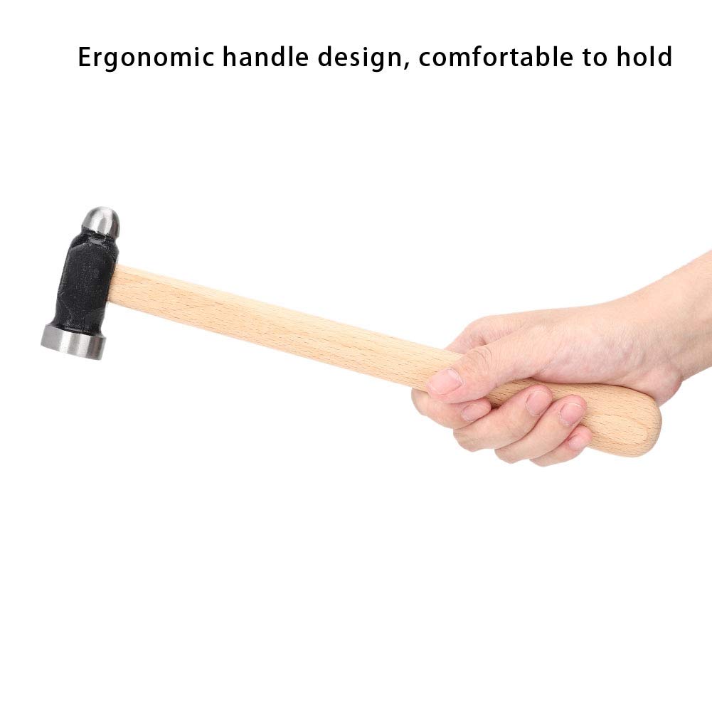 26cm Jewelry Making Hammer with Comfortable Wood Handle - Round Double Head Craft Hammer for Jewelers, Metalworkers & DIY Enthusiasts | Perfect for Jewelry Repair, Metal Forming & Small Craft Projects