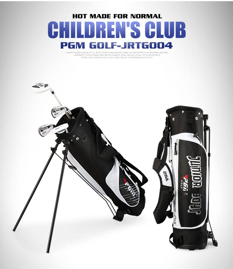 PGM Junior Golf Club Set for Kids - Right Handed 4-Piece Youth Golf Clubs with Stand Bag for Boys & Girls | Perfect for Beginners, Junior Golf Tournaments & Outdoor Family Activities