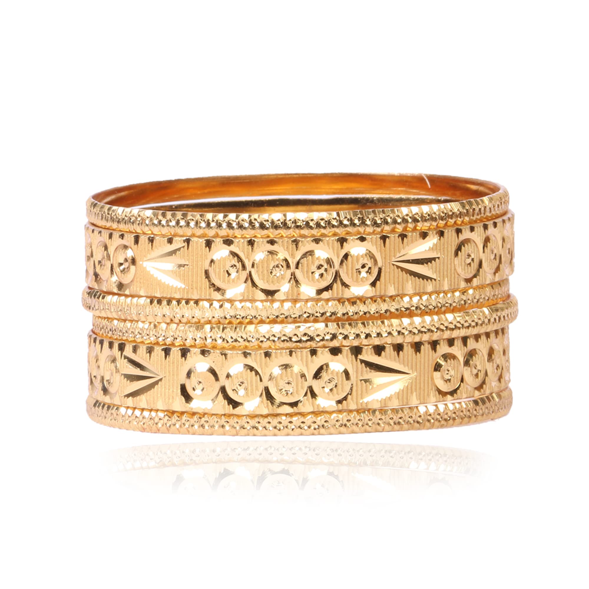 JD'Z COLLECTION Indian Gold Plated Ethnic Bangles - Traditional Women's Fashion Bracelet for Party & Wedding Jewelry | Elegant Accessories for Festive Occasions