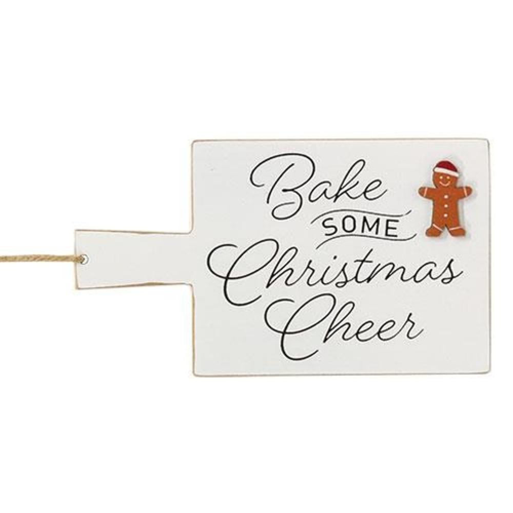 Christmas Cheer Cutting Board - Holiday Baking Decor, Kitchen Sign & Ornament - Perfect for Festive Baking, Holiday Decor & Gift Giving