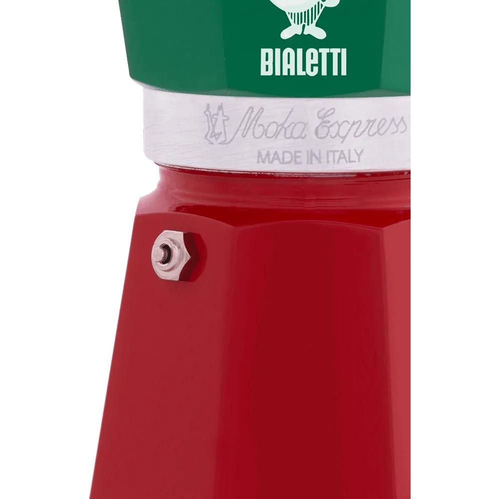 Bialetti Moka Express Tricolor Stovetop Espresso Maker - 3 Cup (18951) | Classic Italian Coffee Maker for Home, Office & Camping | Perfect Espresso, Cappuccino & Latte