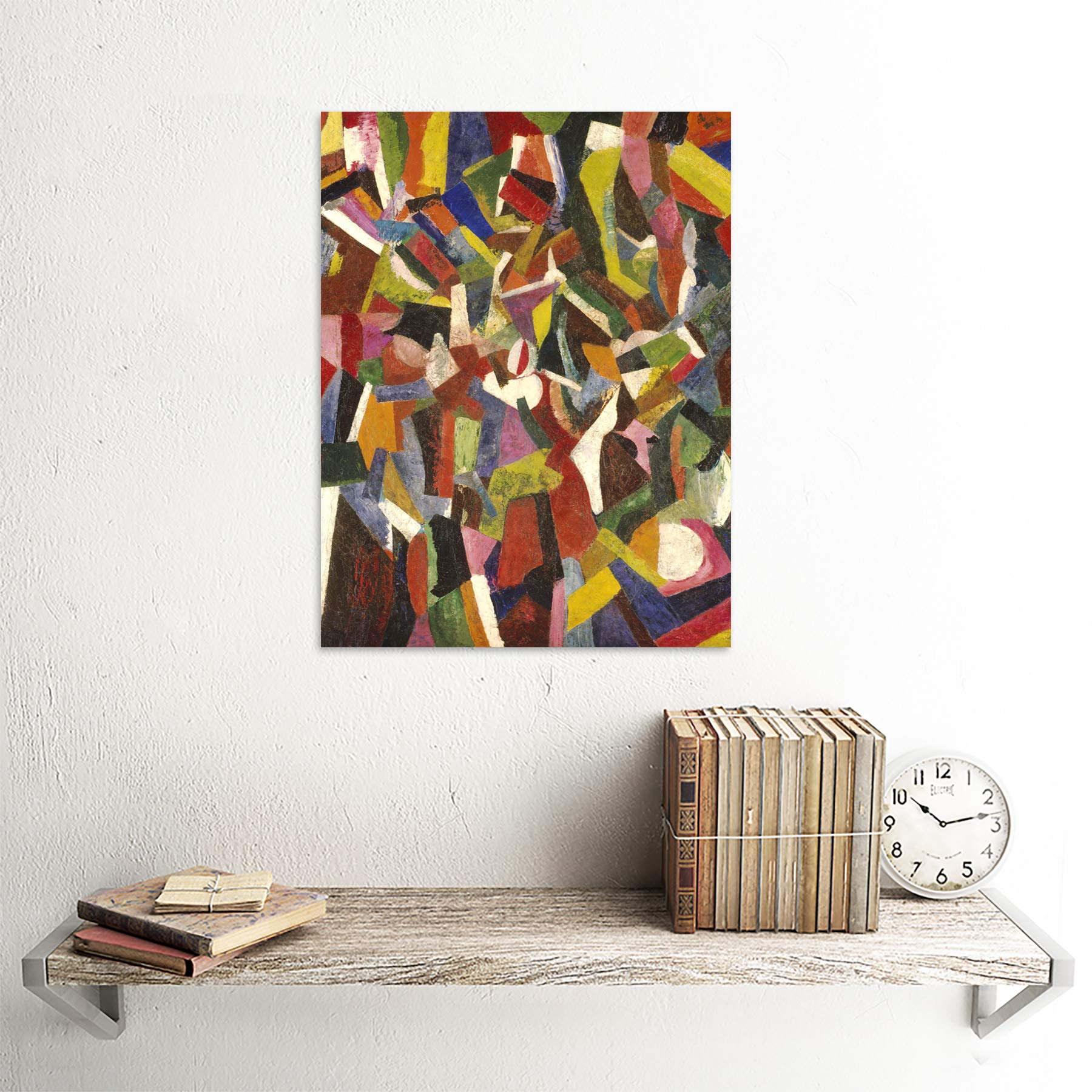 Bruce Composition Vi Abstract Cubist Painting Art Print - Premium Canvas Wall Decor Poster & Mural for Living Room, Bedroom & Office