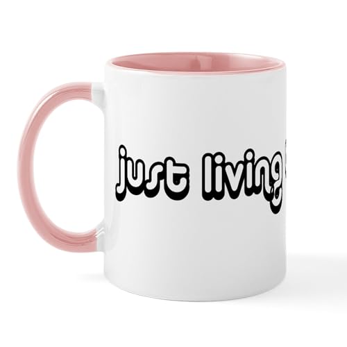 White/Pink Inside - Just Living The Dream Mug
