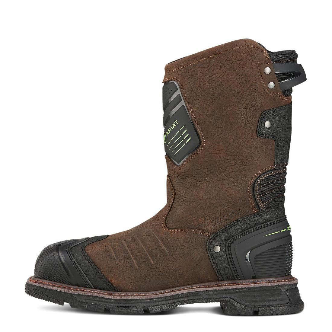 Catalyst VX Composite Toe Waterproof Work Boots - Wide Square Toe, Bruin Brown - Durable Safety Footwear for Construction, Warehouse & Outdoor Work