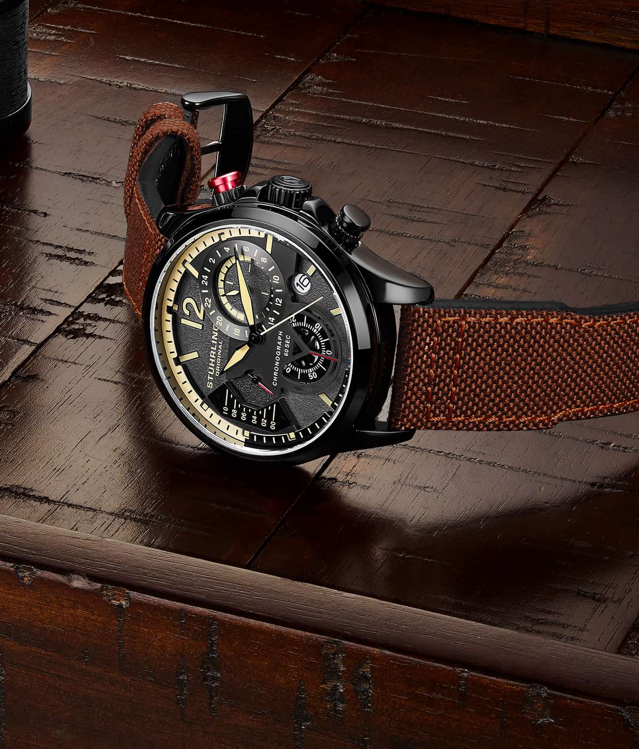 Cordura 4029 Quartz 45mm Aviator Watch - Durable Military-Grade Timepiece for Outdoor Adventures & Aviation Enthusiasts