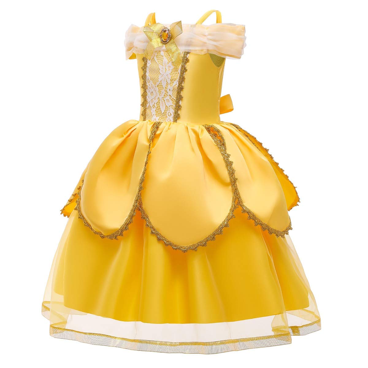 Belle Princess Dress for Girls - Beauty and The Beast Costume for Halloween, Christmas & Birthday Parties | Elegant Ball Gown for Dress-Up, Role Play & Special Occasions