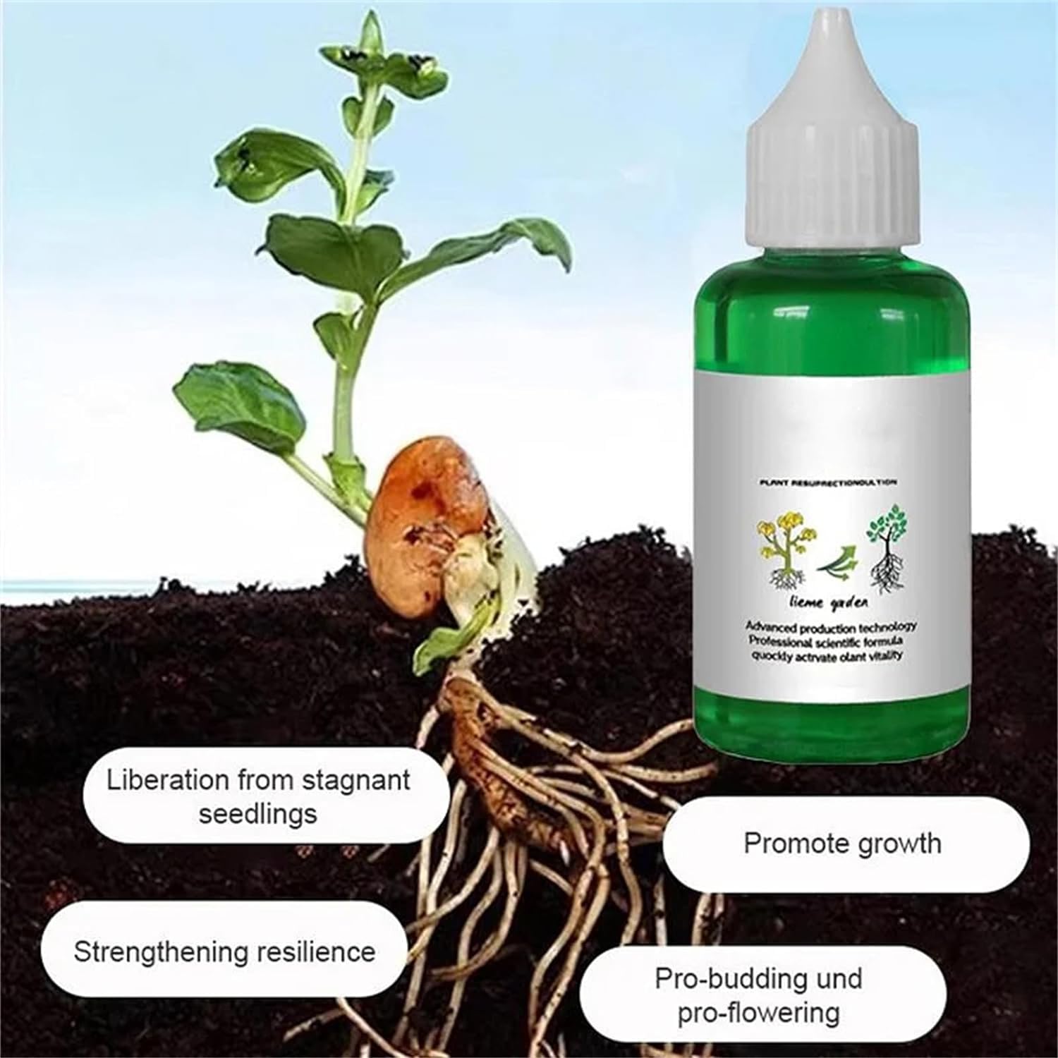 Organic Plant Growth Enhancer & Rooting Hormone Solution - Universal Plant & Flower Activator for Stronger Roots & Faster Growth | Ideal for Cuttings, Seedlings & Indoor/Outdoor Gardening