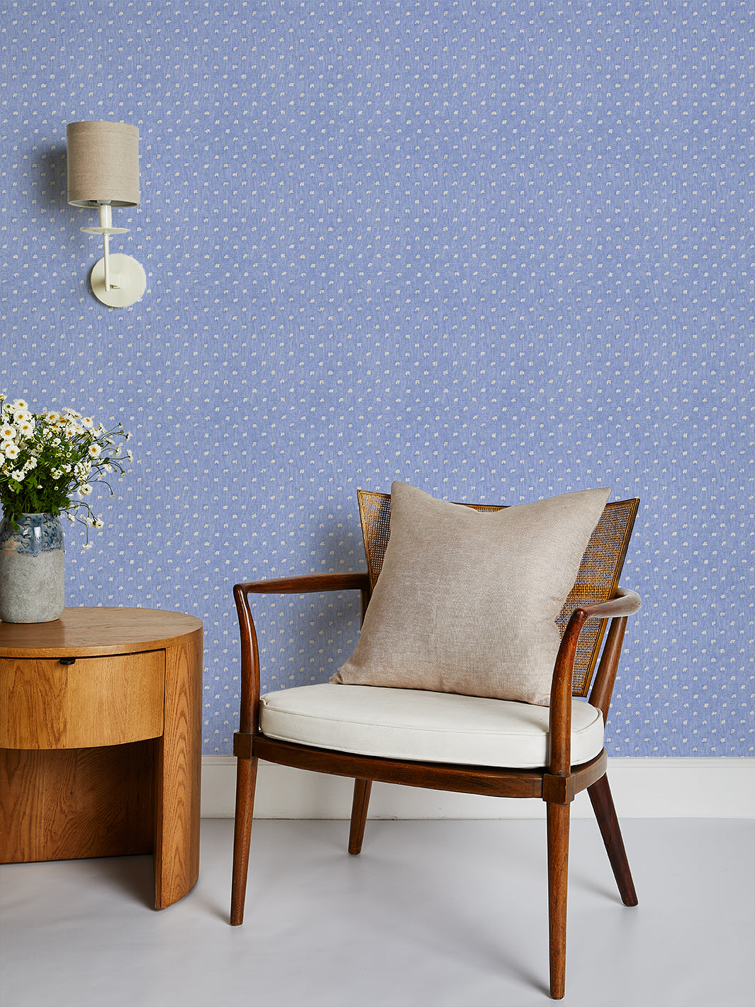 Sarah Jessica Parker Dotted Swiss Wallpaper - Bluebelle Floral Design | Perfect for Nursery, Bedroom & Home Decor