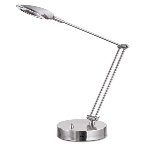 Adjustable LED Desk Lamp with USB Charging Port - 11W x 6.25D x 26H Inches, Brushed Nickel Finish - Perfect for Home Office, Study, Reading & Nightstand Lighting