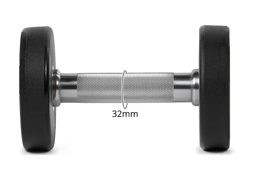 Warrior Elite Urethane Pro Style Dumbbells - Premium Home Gym Equipment for Strength Training & Weightlifting - Perfect for CrossFit, Bodybuilding & Home Workouts