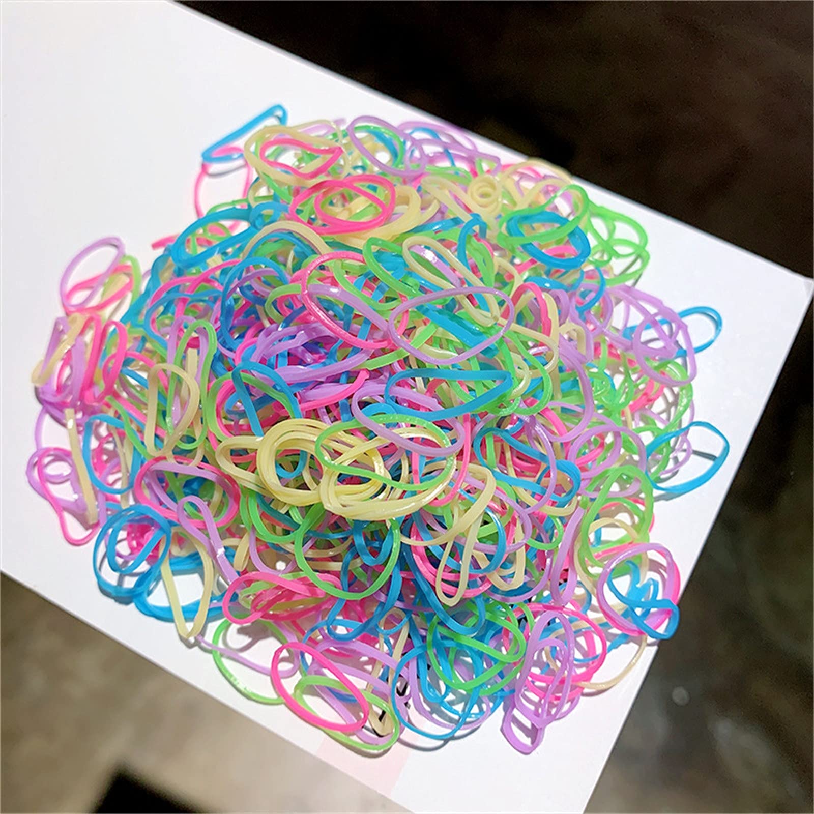 Colorful Elastic Hair Bands 1000pcs - Soft Hair Ties for Kids & Braids - Hair Accessories for Daily Styling