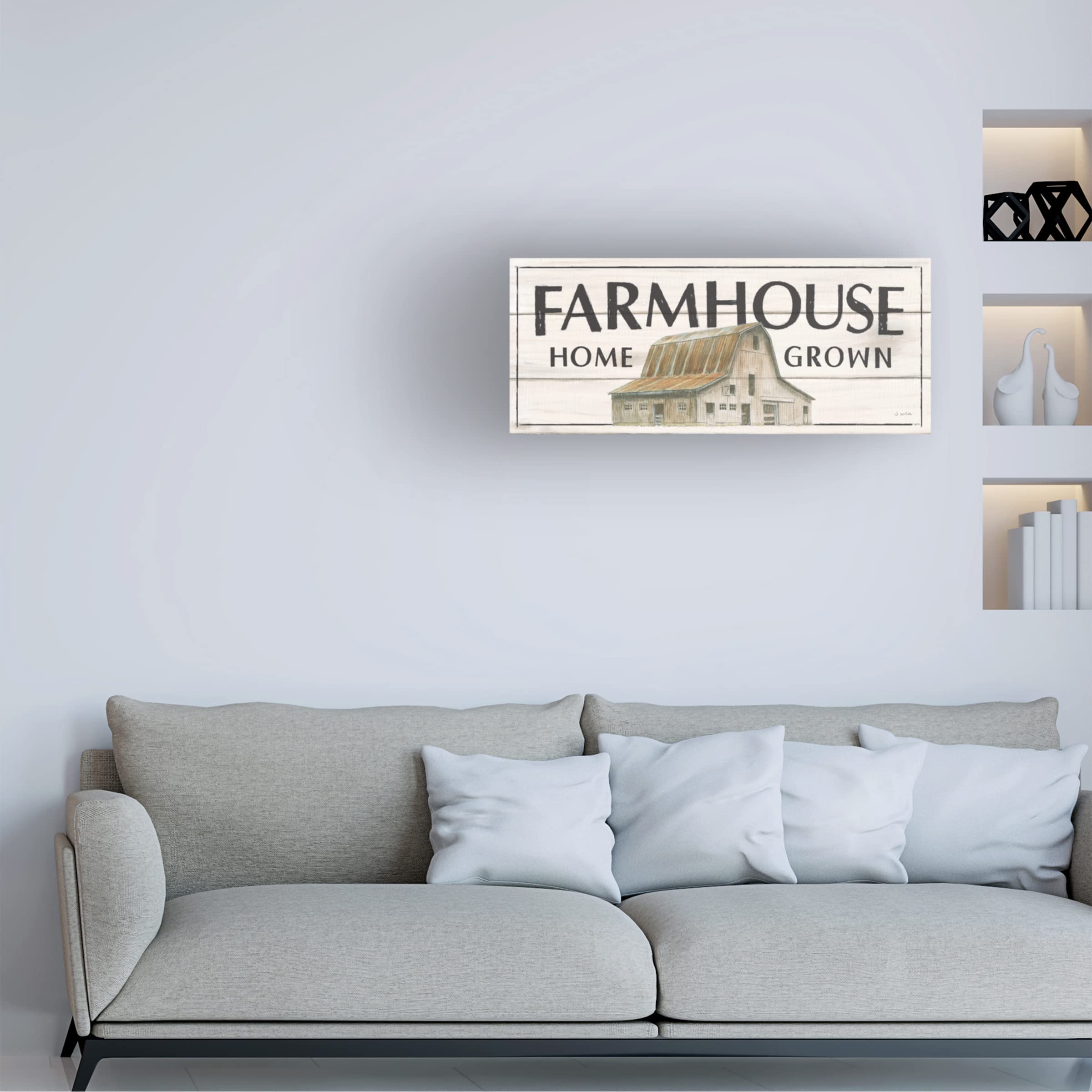 Trademark Fine Art 'Country Cow I' Canvas Art by James Wiens - Farmhouse Decor, Countryside Wall Art for Living Room, Bedroom & Office