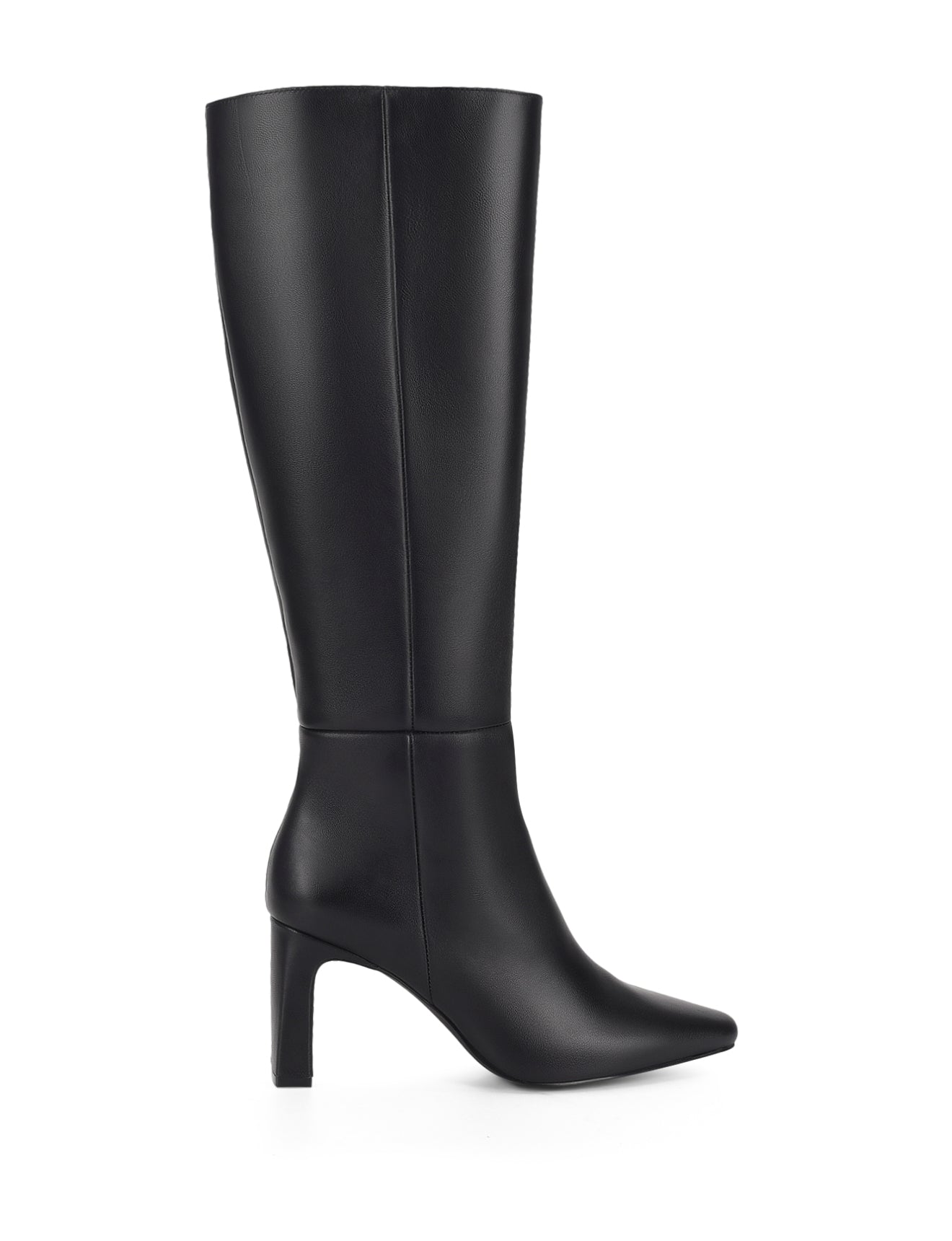 Cacey Women's Black Leather Long Boots - Stylish Knee-High Boots for Winter, Fall & Casual Outfits