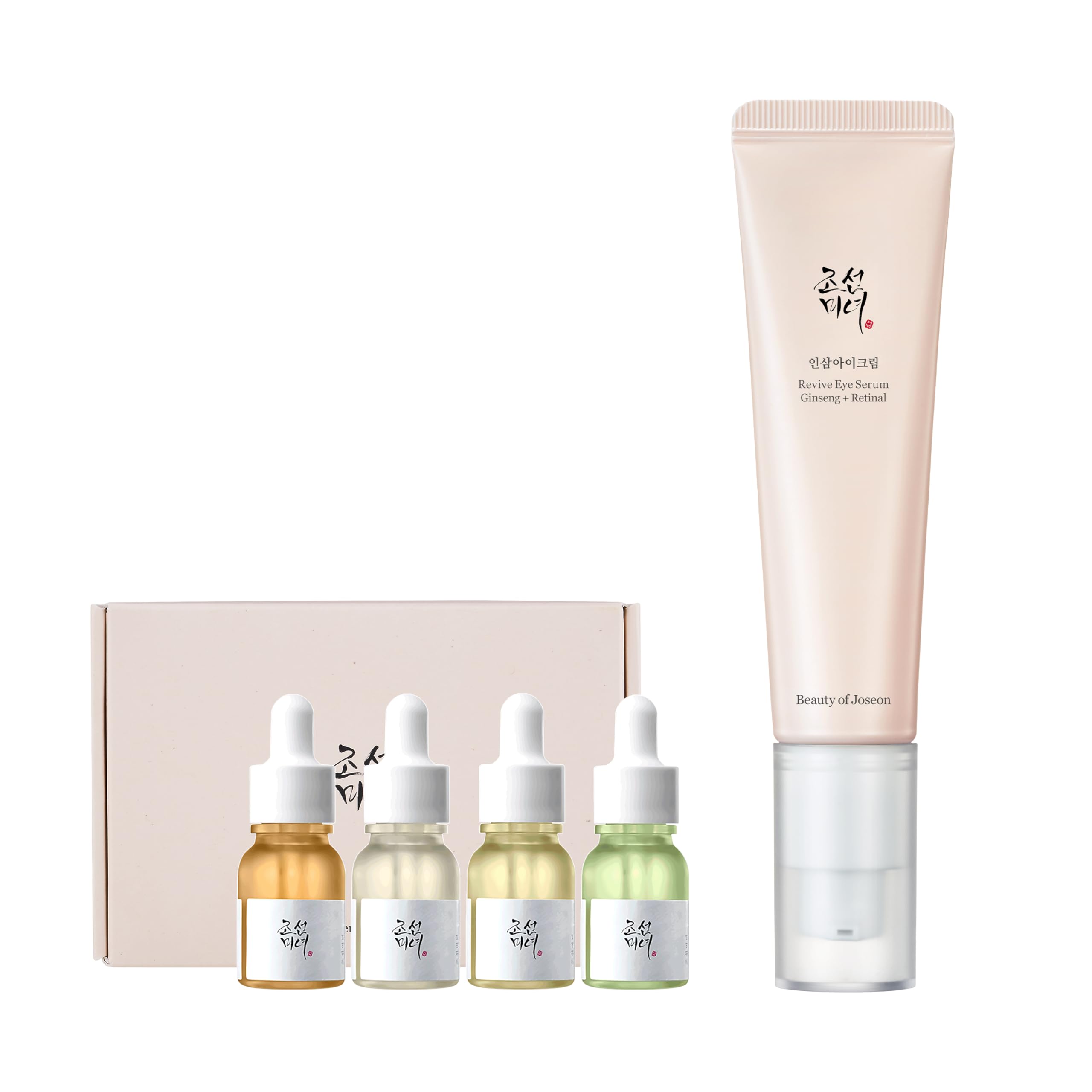 Beauty of Joseon Hanbang Serum Discovery Kit with Revive Eye Serum - Retinol & Niacinamide Korean Skincare Set for Anti-Aging & Brightening - Perfect for Night Routine & Travel Skincare Essentials