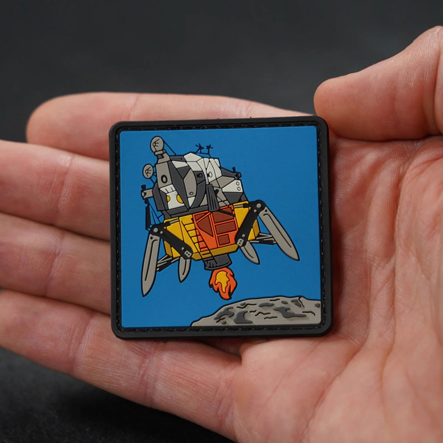 Lunar Lander Knife Patch - Space-Themed Military Style Hook and Loop Patch for Tactical Gear, Jackets & Backpacks - Perfect for Outdoor Adventures, Cosplay & Collectors