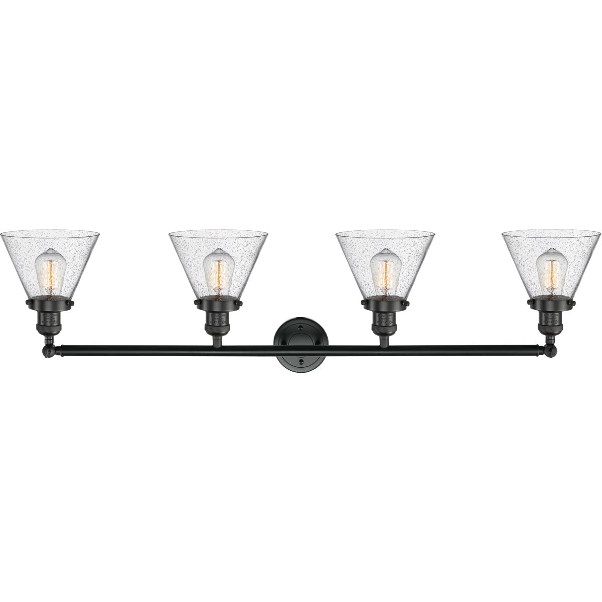 Franklin Restoration Collection 215-BK-G44-LED Black LED Bathroom Vanity Mirror with Modern Design - Perfect for Contemporary Bathrooms & Spa-Like Home Decor
