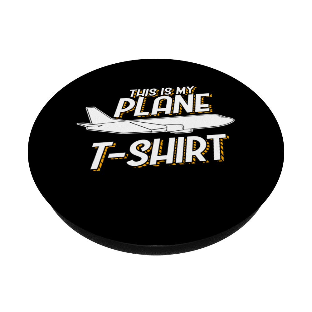 Funny Pilot Airplane PopSockets PopGrip - Swappable Phone & Tablet Grip with 'This Is My Plane' Design | Perfect for Aviation Enthusiasts, Travel Lovers & Unique Gift Ideas