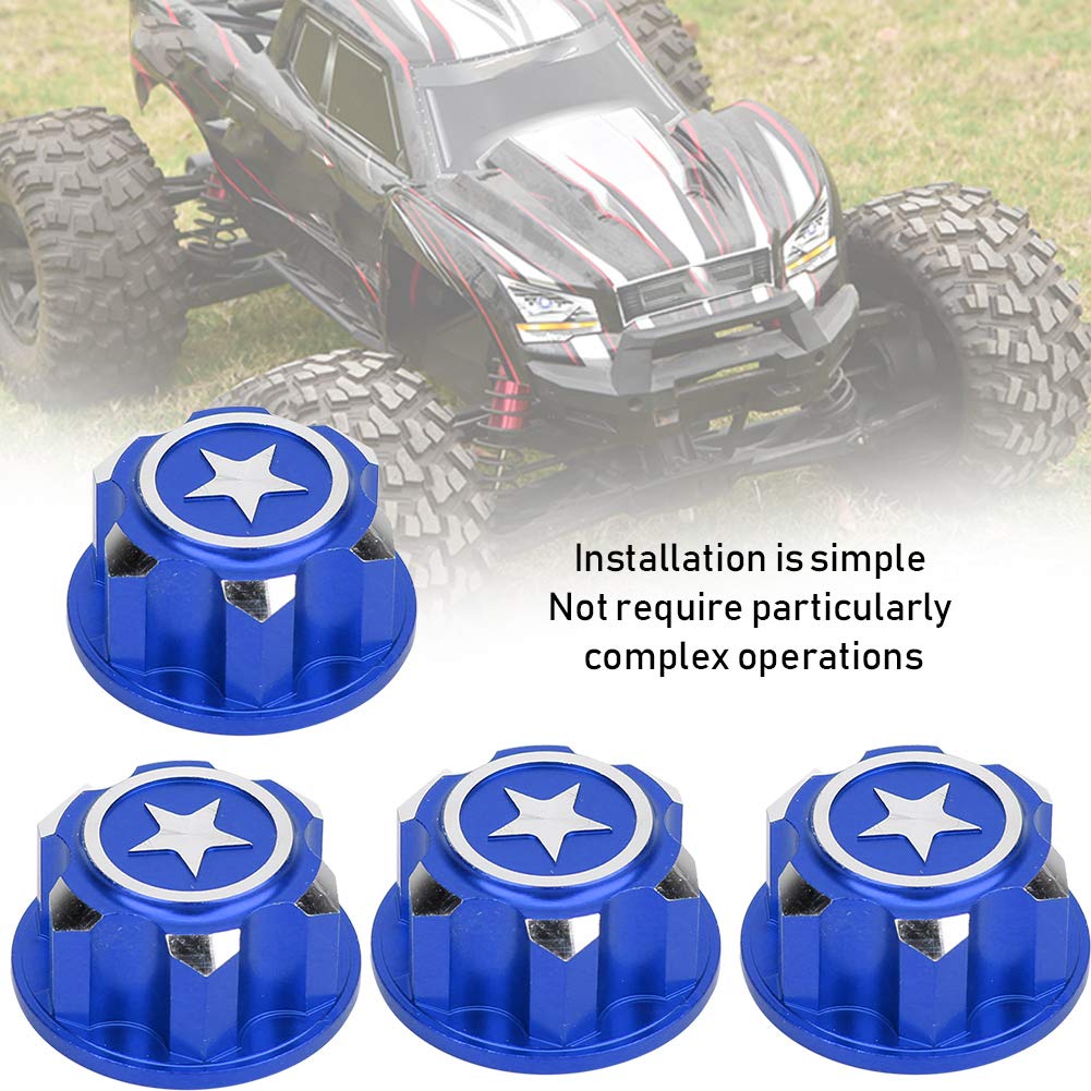 4PCS 17mm Hex Wheel Nuts - Heavy Duty Metal Lug Nuts Compatible with Car Wheels - Perfect for Mazda, Ford, Toyota & More - Secure Wheel Mounting for Off-Road & Daily Driving