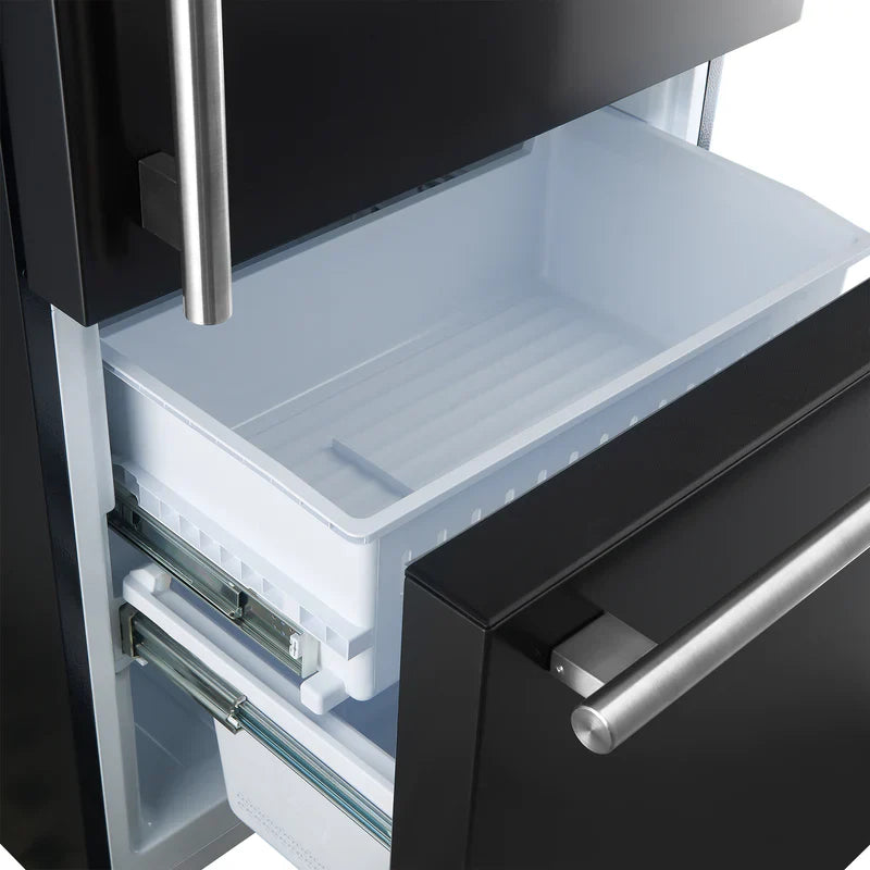 Forno Milano 31 Inch 17.2 cu.ft Bottom Freezer Refrigerator with Right Swing Door - Model FFFFD1785 | Energy Efficient Stainless Steel Kitchen Appliance for Home, Office, or Cafe Use