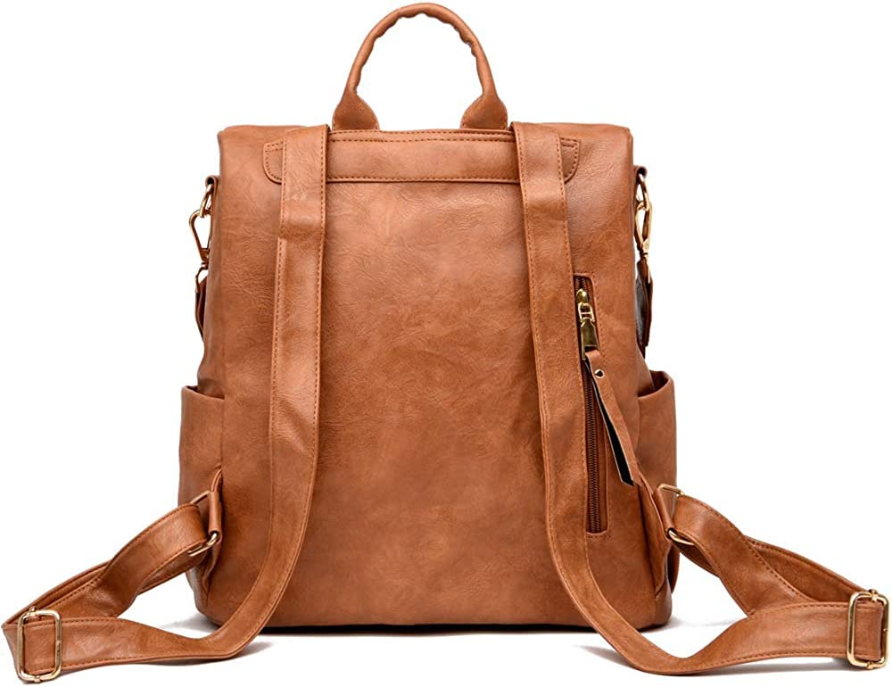 Venomo Unisex Fashion Backpack - Multipurpose Travel Backpack & Shoulder Bag, Durable Polyester Casual Backpack for Men & Women (Tan) - Perfect for Work, School, Hiking & Daily Commute