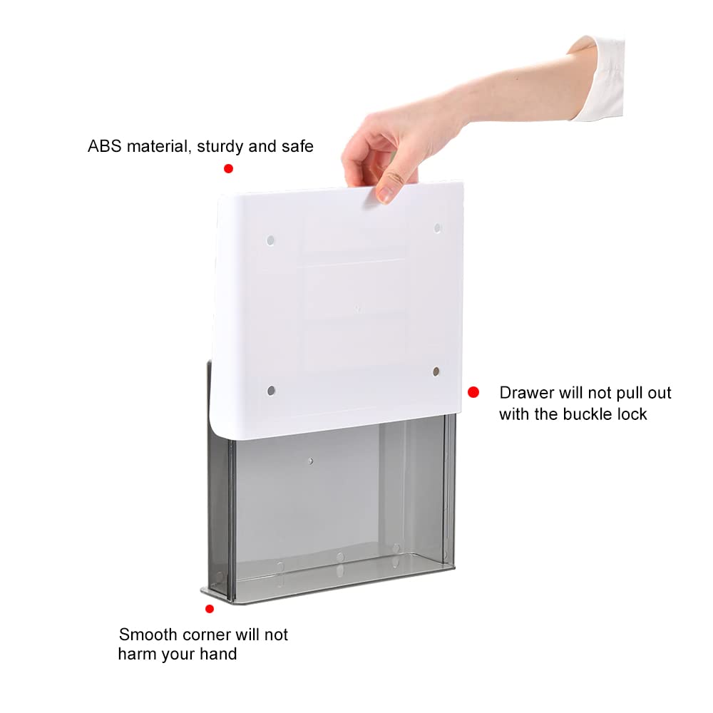 Self-Adhesive Under Desk Drawer Organizer - No Drill Hidden Storage for Office, Home & School - Slide-Out Mounted for Stationery, Supplies & Small Items - Perfect for Workspace Organization & Clutter-Free Desks