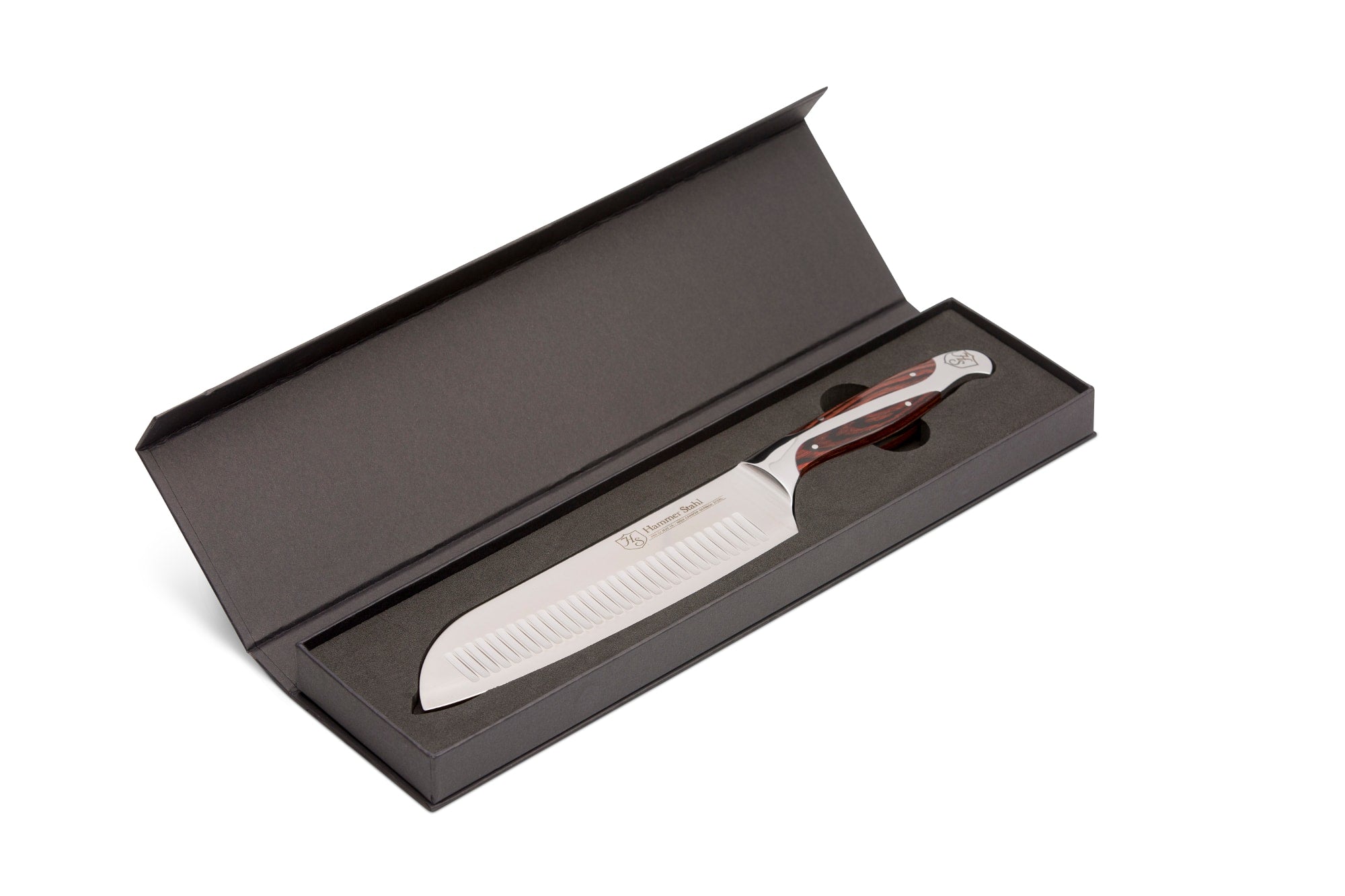 Hammer Stahl 7.5 Inch Santoku Knife - High Carbon Stainless Steel Kitchen Knife for Precise Chopping, Slicing & Dicing - Perfect for Vegetables, Fruits & Meat Preparation