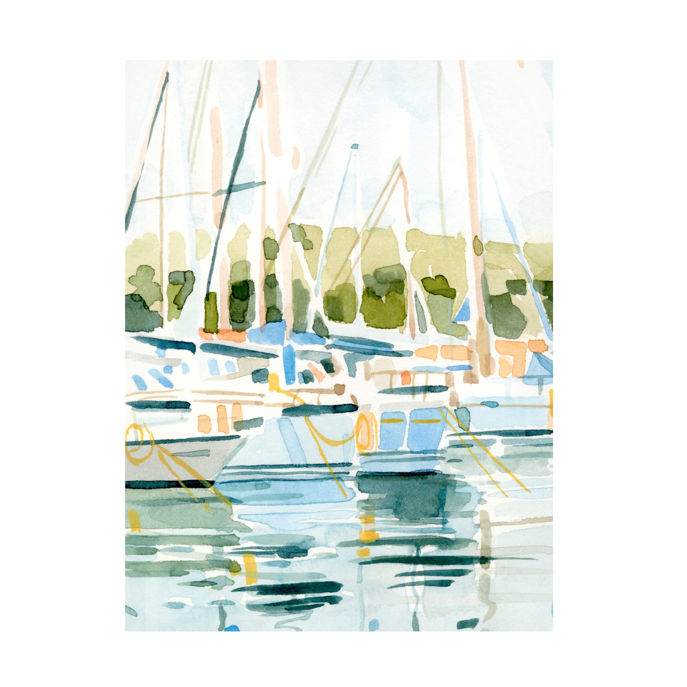Emma Caroline 'By the Bay I' Canvas Wall Art Print - 24x32 Inches Coastal Beach Decor for Living Room, Bedroom & Office | Trademark Fine Art Collection
