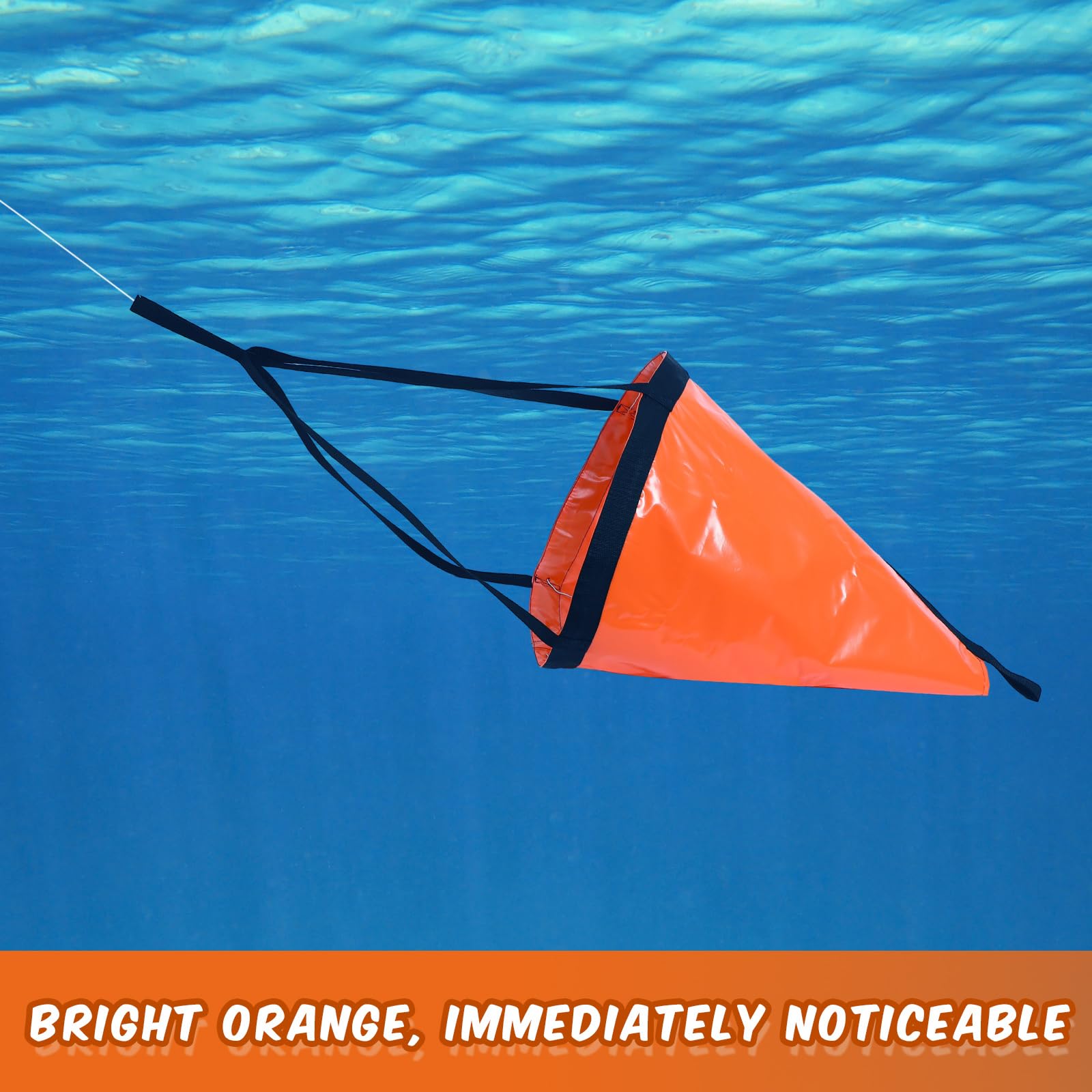Premium Tandefio Marine Boat Parachute Sea Anchor - Heavy Duty 250D Nylon Drift Sock for Fishing Boats, Kayaks & Pontoons | Trolling Drogue for Inflatable Boats & Sailboats | Perfect for Fishing, Drifting & Water Safety