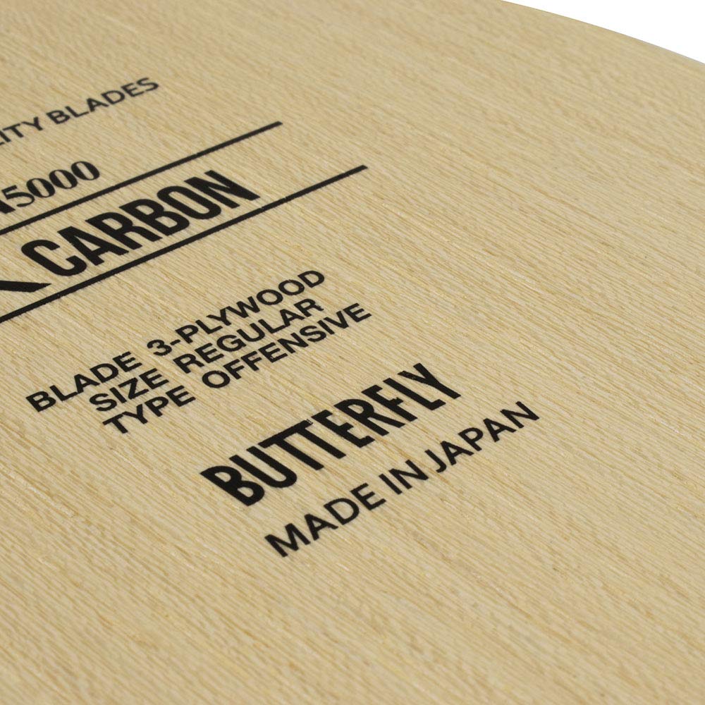 Butterfly SK Carbon Table Tennis Racket - TAMCA 5000 Carbon Fiber Blade for Professional Players | FL & ST Shakehand Handle Options | Japan-Made Premium Ping Pong Paddle for Tournaments & Training