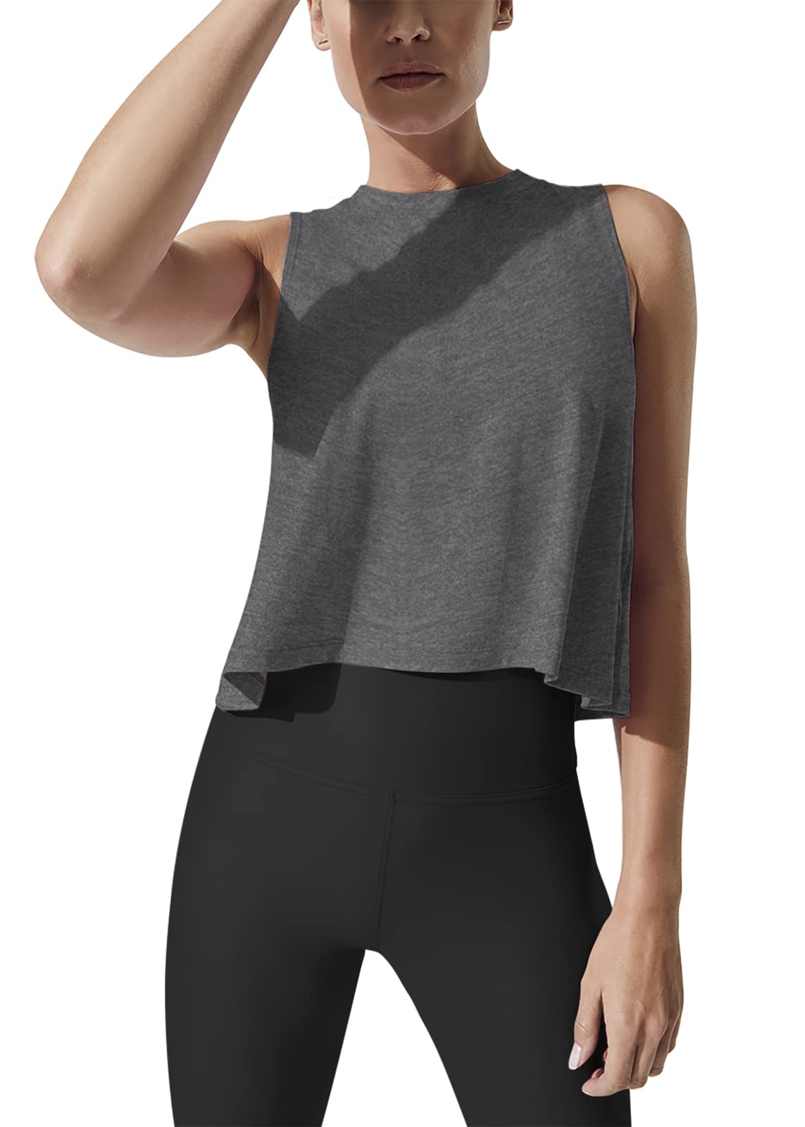 Women's Mippo Crop Tops - Breathable Workout Tanks & Flowy Athletic Shirts for Yoga, Running & Gym | Summer Fitness Apparel