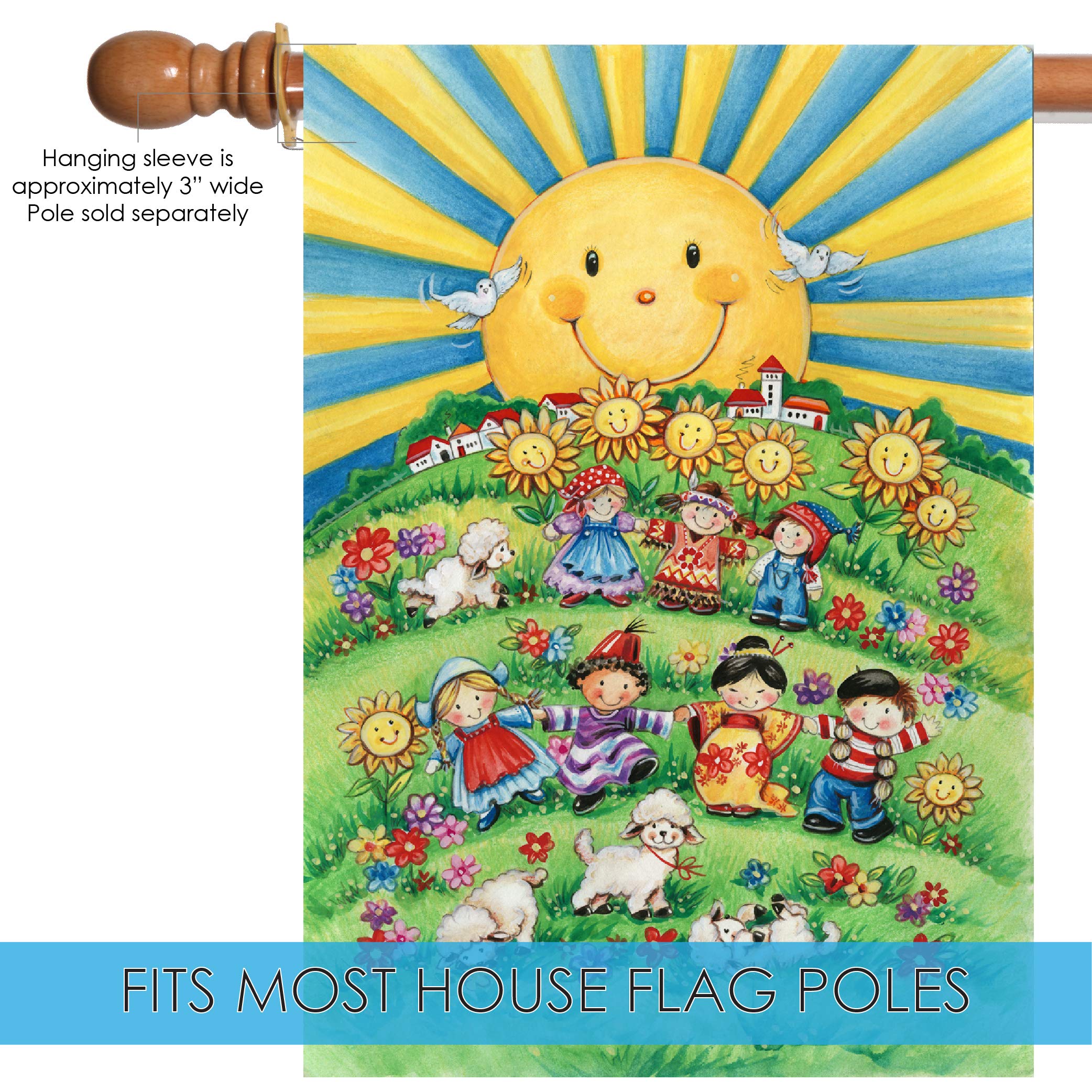 Toland Home Garden 1010801 Double Sided Spring Garden Flag - 28x40 Inch Outdoor Decorative Sunshine Flag for Yard, House & Patio - Perfect for Seasonal Decor, Easter Celebrations & Welcoming Spring