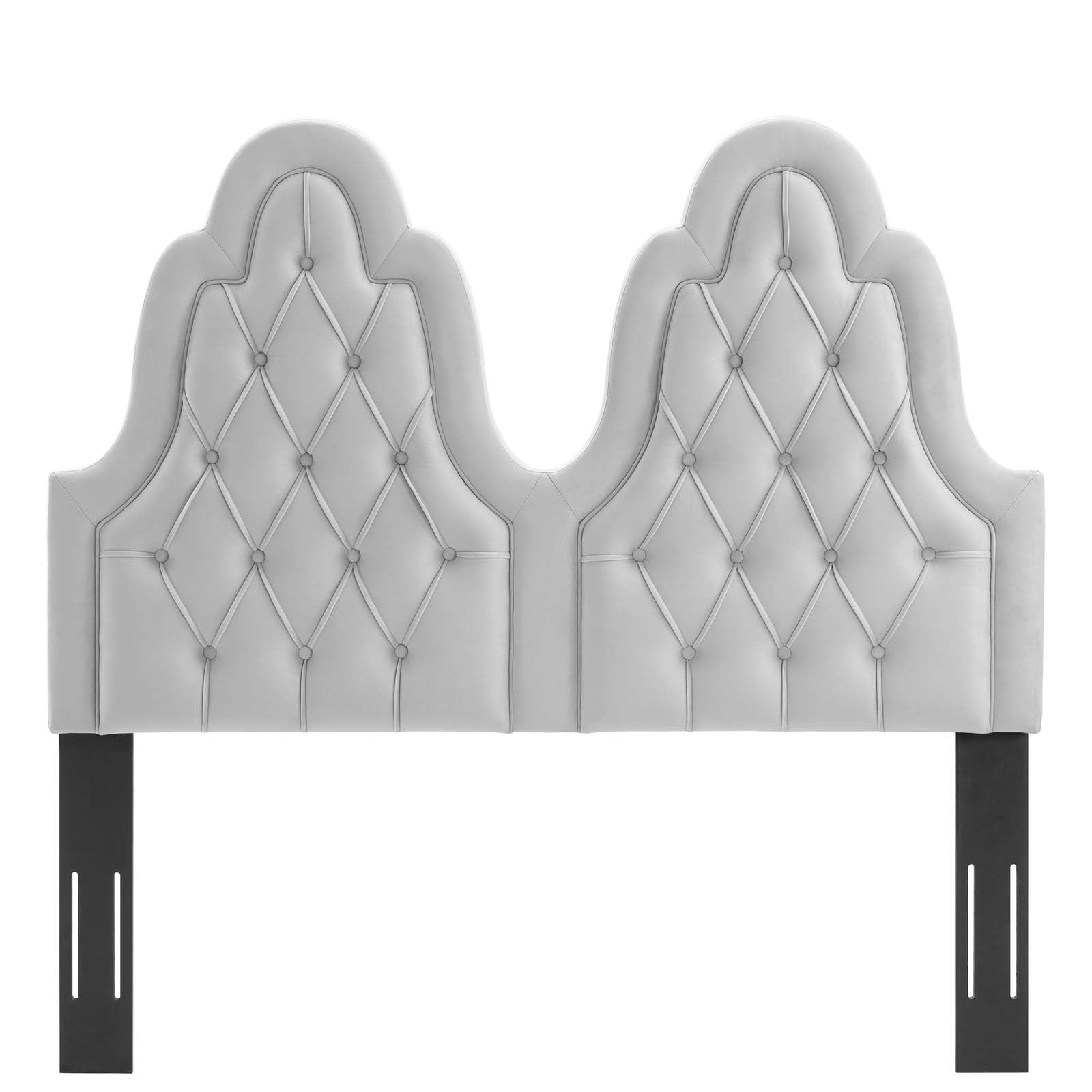 Augustine Tufted Performance Velvet Headboard - Queen Size Upholstered Bed Headboard for Bedroom Decor - Perfect for Master Bedroom, Guest Room & Apartment