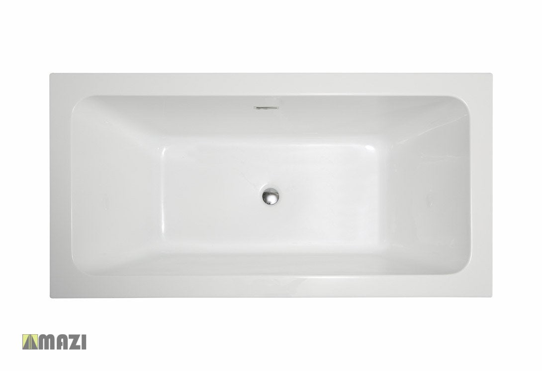 Freestanding Acrylic Soaking Bathtub 6814 - Luxurious Deep Soak for Relaxation & Spa Experience at Home