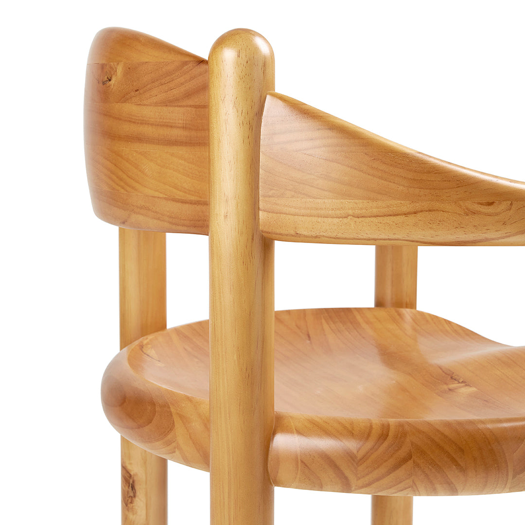 Daumiller Dining Armchair - Modern Wooden Dining Chair for Kitchen, Restaurant & Home Decor | Comfortable Seating for Dining Room & Office