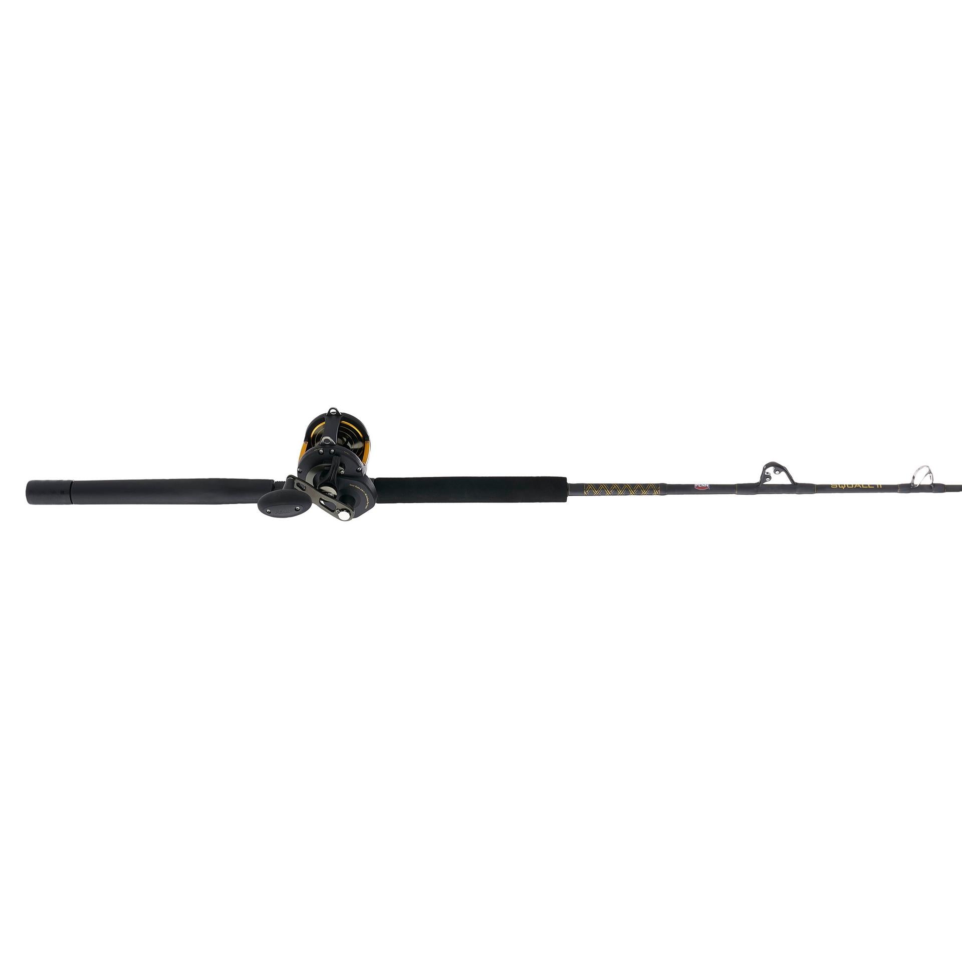 Squall® II Lever Drag Conventional Fishing Rod and Reel Combo - Saltwater & Freshwater Fishing Gear for Offshore, Inshore, and Boat Angling
