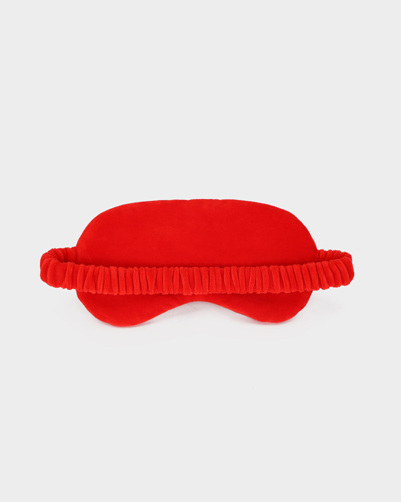 Apollo 1 Neck Pillow and Eye Mask Travel Set - Soft Memory Foam Support for Airplane, Car & Office - Red Sleep Accessories for Long Flights & Naps
