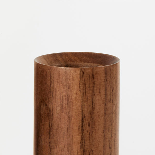 Modern Walnut Knuckle Table Lamp with Oblo Shade - Stylish Desk & Nightstand Lighting for Home Office, Bedroom, and Living Room
