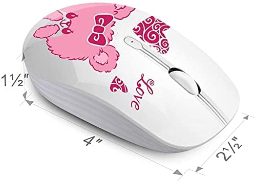 Wireless Mouse with Nano Receiver - Silent Click, Portable Optical Mouse for PC, Laptop, MacBook - Perfect for Office, Travel & Home Use (Bear Design)