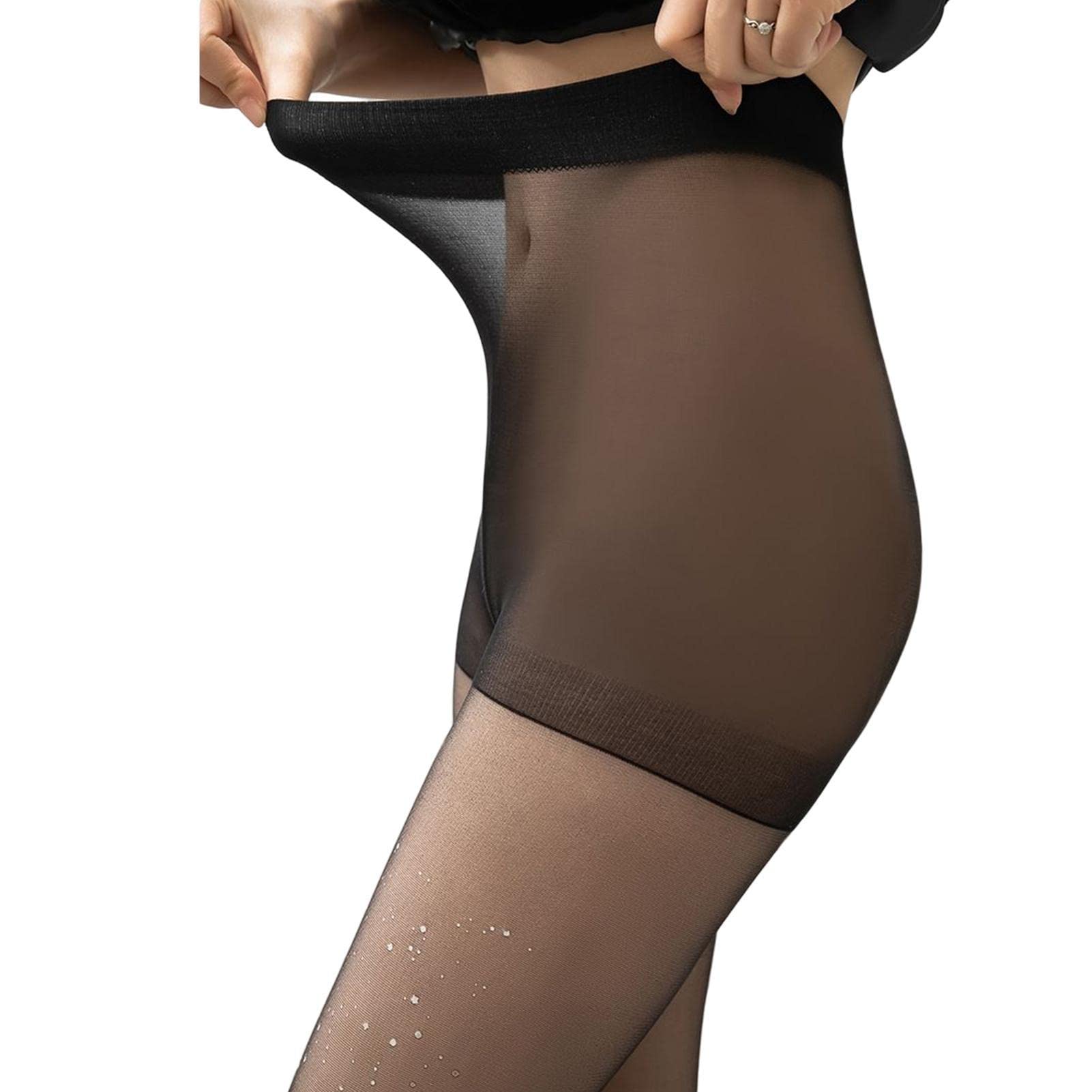 Firulab Women's High Waist Sequin Tights - Sexy Elastic Pantyhose & Stockings for Date Night, Couples, Parties | Perfect for Valentine's Day, Anniversary Gifts & Romantic Evenings
