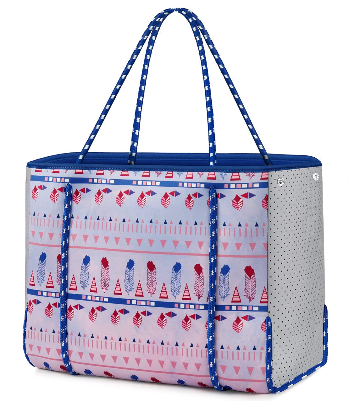 Stylish Neoprene Tote Bag for Women - Large Waterproof Beach Bag, Gym & Travel Tote - Perfect for Pool, Shopping, Work & Vacation