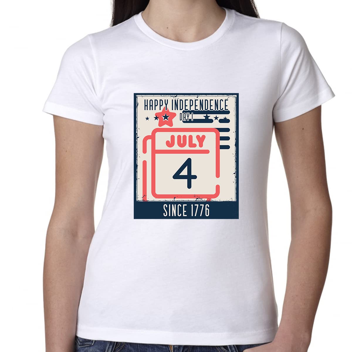 American Flag Shirt for Women - Patriotic 4th of July T-Shirt, Vintage USA Graphic Tee | Perfect for Independence Day Celebrations & Summer BBQs