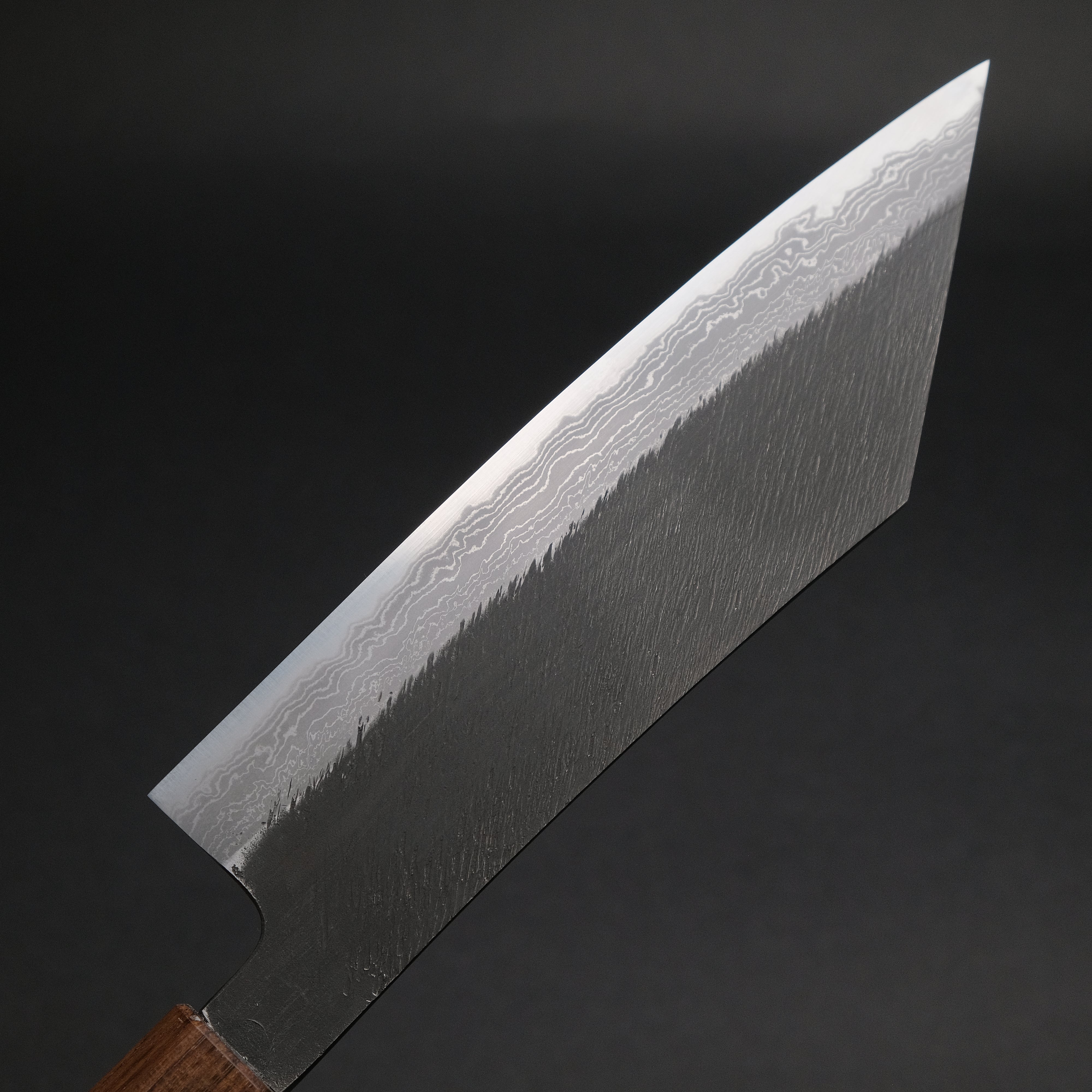 Premium Ajikataya White #2 Matsuba Damascus Hakata 180mm Sushi Knife with Obankole Handle (#26) - Perfect for Sushi Chefs & Japanese Cuisine Lovers