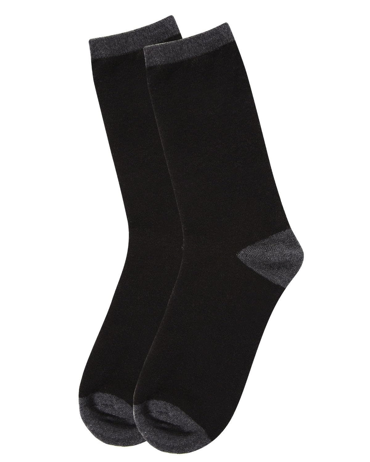MeMoi Women's Soft Tipped Flat Knit Cashmere Blend Crew Socks - Ivory One Size - Cozy Winter Socks for Home, Office & Travel Comfort