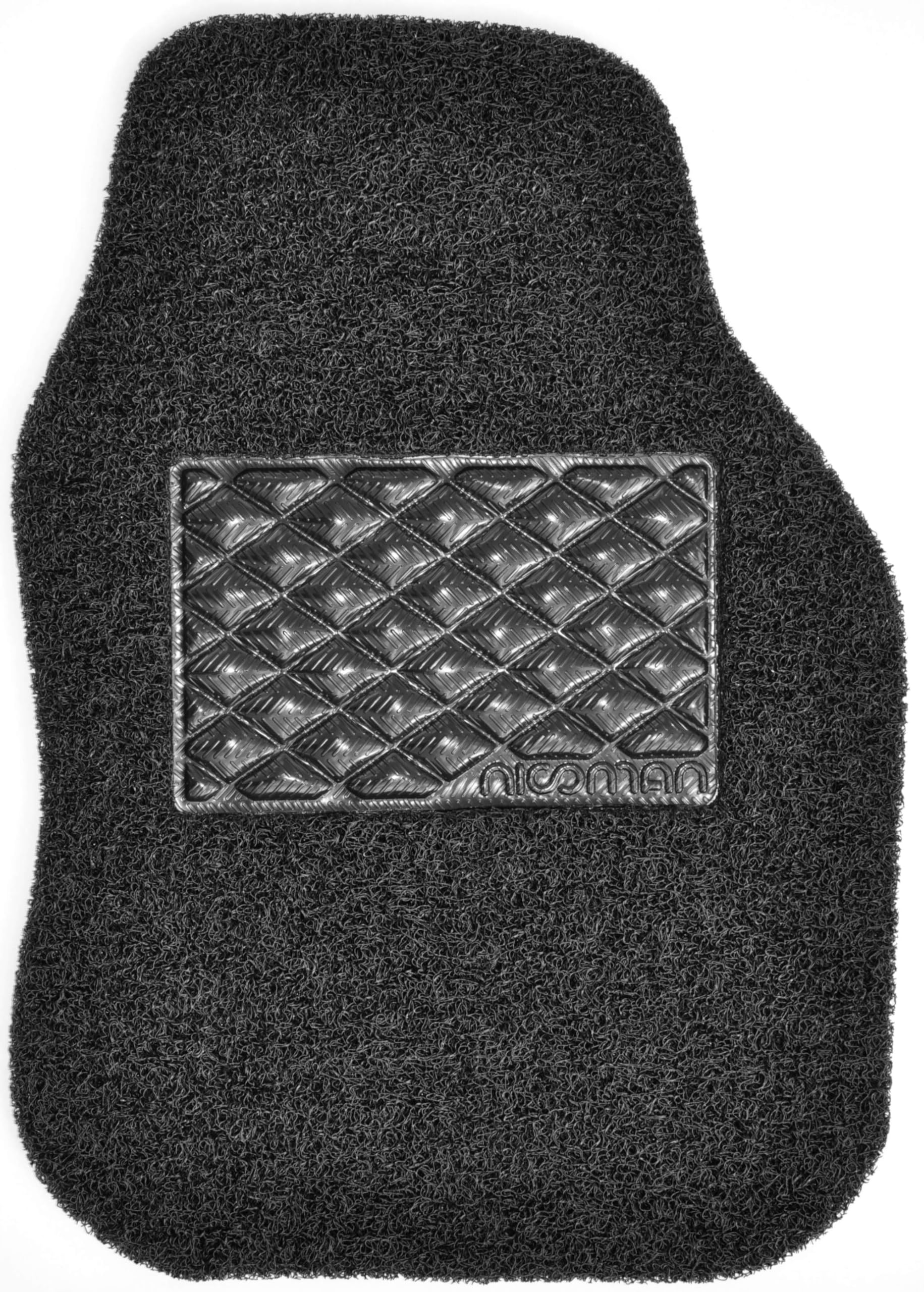 Non-Slip PVC Rubber Universal Car Floor Mat - Heavy Duty Waterproof & Easy Clean Spaghetti Coiled Design (Black, Driver Side, Small, 1 Piece) - Perfect for SUVs, Sedans & Trucks to Protect Your Vehicle Interior from Dirt & Spills